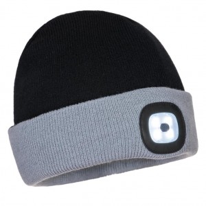 Portwest - Two Tone LED Rechargeable Beanie - B034