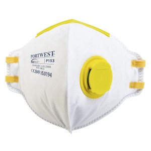 Portwest - FFP1 Valved Dolomite Fold Flat Respirator (Pk20) - P153