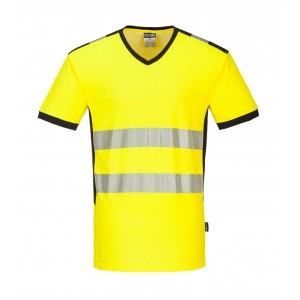 Portwest - PW3 Hi-Vis V-Neck Mesh Insert T-Shirt S/S  - PW310