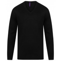Henbury - Cashmere touch acrylic v-neck jumper - HB760