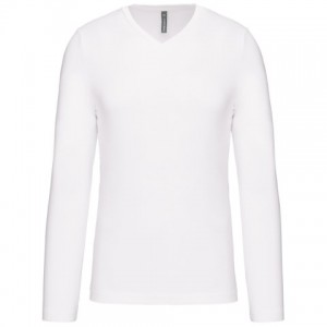 Kariban - Men's long-sleeved V-neck T-shirt - KB358