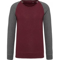 Kariban - Men's two-tone organic crew neck raglan sleeve sweatshirt - KB491