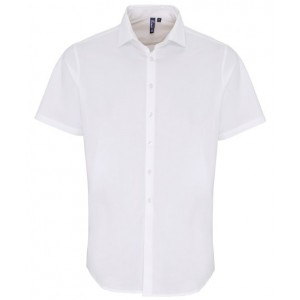 Premier - Stretch fit cotton poplin short sleeve shirt - PR246