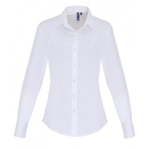 Premier - Women's stretch fit cotton poplin long sleeve blouse - PR344