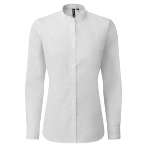 Premier - Women's banded collar 'grandad' shirt - PR358