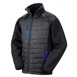 Result Genuine Recycled - Black compass padded softshell jacket - R237X