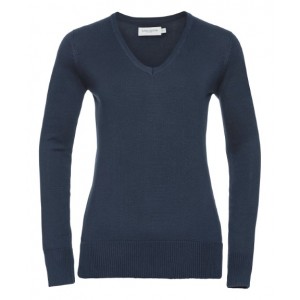 Russell Collection - Women's v-neck knitted sweater - J710F