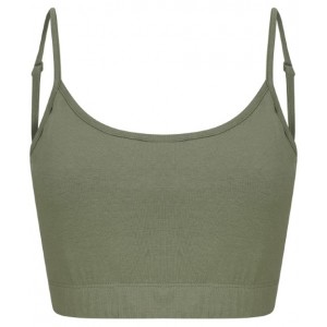 Sf - Women's sustainable fashion cropped cami top with adjustable straps - SK230