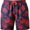 Navy/ Coral Print